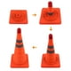 thumbnail image 1 of Cono De Seguridad De Tráfico Plegable, Tira Reflectante Más Ancha Altamente Visible 4 Piezas Naranja Cono De Construcción Multiusos De 18 Pulgadas Estable Con Luz LED Para, 1 of 7