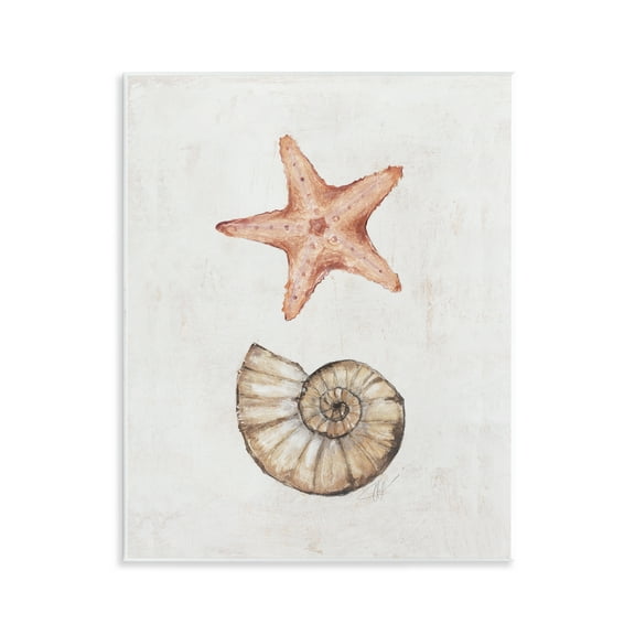 Stupell Industries Subtle Sea Life Nautical & Beach Painting Unframed Art Print Wall Art, 11 x 14