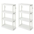 thumbnail image 1 of Gracious Living Unité de Rangement à 4 Tablettes à Hauteur Réglable, Blanc (Lot de 2), 1 of 12