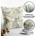 thumbnail image 6 of Vintage Floral Bird Pillow Covers 20x20 Inch Set of 2 Gray Green Flowers Leaves Decorative Throw Pillows For Couch Chinoiserie Square Pillow Cases Home Decor For Sofa Bed Porch Living Room Outdoor, 6 of 6