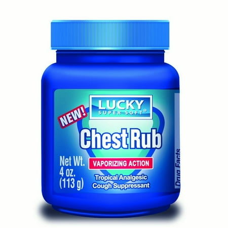 Lucky Super Soft Analgesics, Chest Rub, 4 Oz