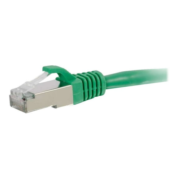C2G Cat6 Ethernet Cable 35ft Snagless Shielded STP Patch Cable RJ‑45 Molded Connectors High‑Speed Network Cable – Green