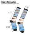 thumbnail image 2 of Daiia Sports Socks Mallard Duck Swimming In A River Printed Novelty Crew Socks for Men Women Knee High Socks Cotton Socks Soft & Breathable Support Unisex Socks, 2 of 9