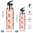 thumbnail image 2 of Yayeee 33oz Insulated Water Bottle Double Wall Stainless Steel with Flip Straw Lid, Cartoon Oranges, 2 of 7