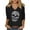 Black, variant on aohooy Halloween Womens Tops Loose 3/4 Sleeve Funny Graphic T-Shirts Casual V Neck Skull Printed Tunic Tops Brown,XXXXL