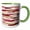 Green/White, variant on 3drose, Red, White, and Image of Gold Brush Strokes Pattern, 11oz Two-tone Blue Mug