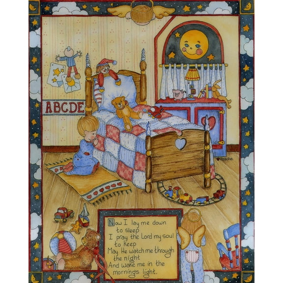 Catholic print picture - Now I Lay (2) - 8" x 10" ready to be framed