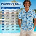 thumbnail image 6 of Xixirimido Blue Palm Tree Sunset Print Matching Couple Outfits His and Hers Set Men's Button Down Shirt & Women's Sleeveless Midi Dress Summer Casual Beach Vacation Clothes, L, 6 of 7
