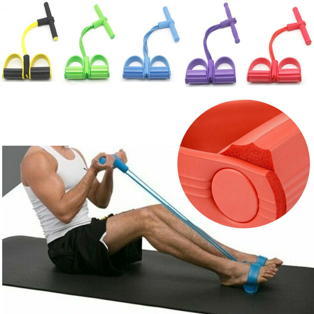Elastic Sit Up Pull Rope Indoor Fitness Resistance Bands Exercise Equipment Gym 
