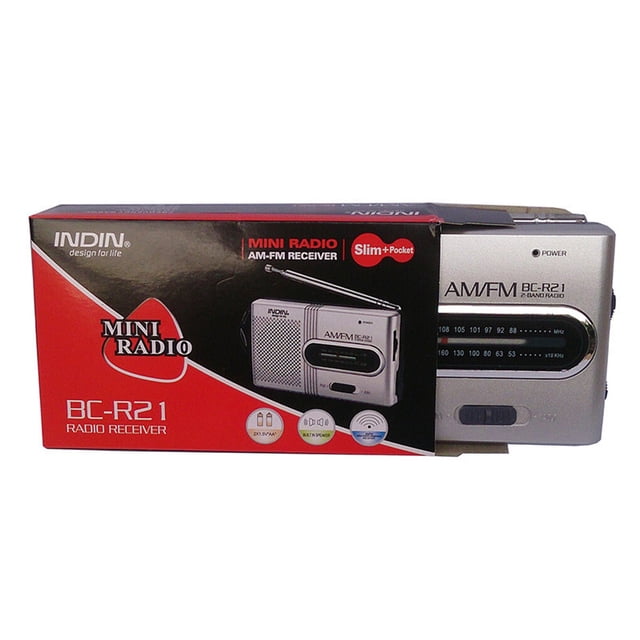 BC-R21 Mini Radio Portable AM FM Telescopic Antenna Pocket Radio Battery Powered Radio World Receiver Speaker Battery Powered