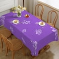 thumbnail image 5 of Purple Rectangle Tablecloth, Lavender Table Cloths 60x120 Inch, Water-Repellent Stain Resistant and Wrinkle-Free, Purple Table Cover for Home Kitchen Dining Party Patio Indoor Outdoor Use, 5 of 6