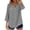 Gray #7, variant on Button Down Shirts for Women 3/4 Sleeve Business Lightweight Camisoles 2026 Basic Loose Fit V Neck Tops Basic Trendy Going Out Blouses Camel XL