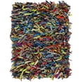 thumbnail image 5 of SAFAVIEH Mariam Leather Shag Area Rug, Multi, 3' x 5', 5 of 7