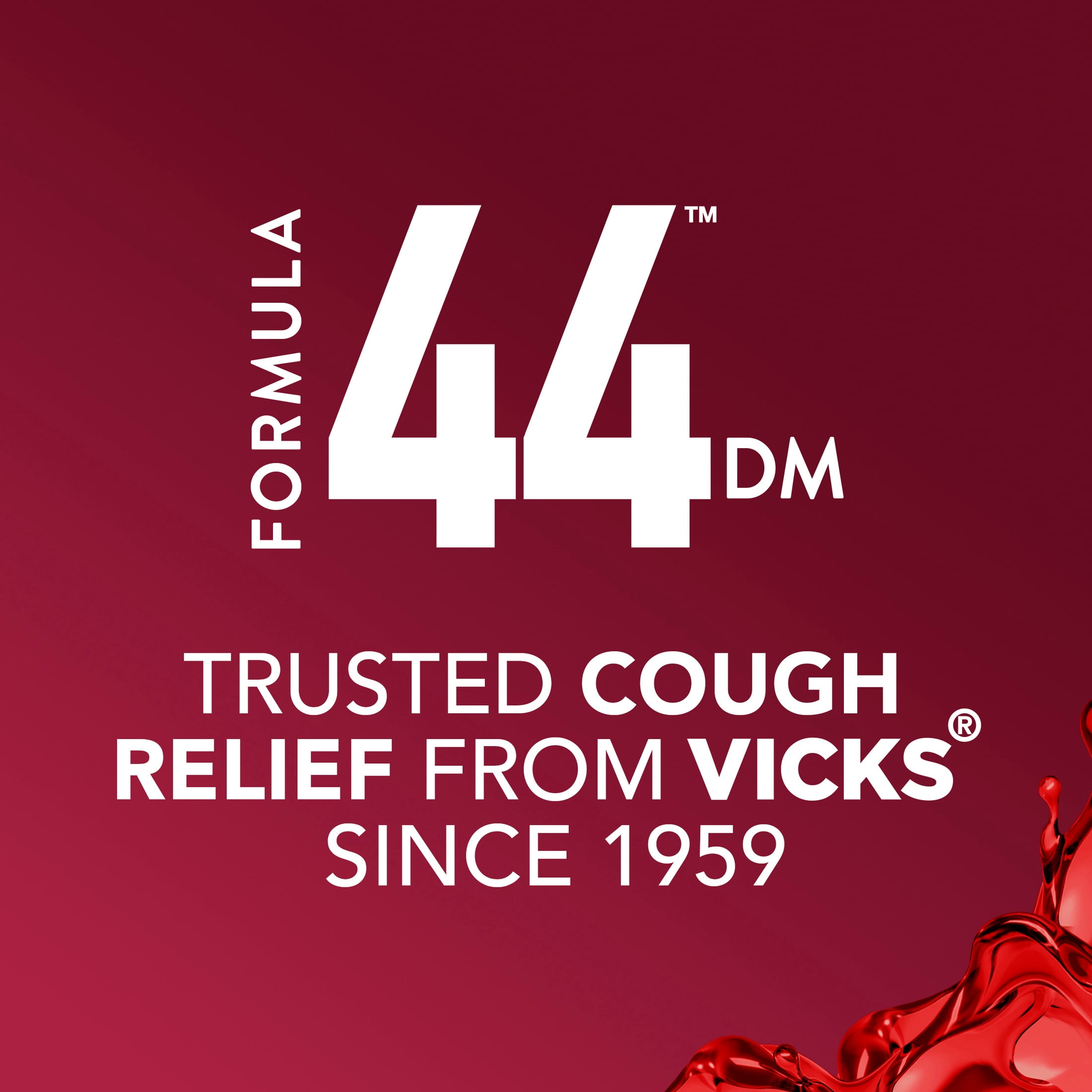 Vicks Formula 44 DM Cough & Congestion Liquid, Cough Medicine for Adults, Berry, 2x12 fl oz