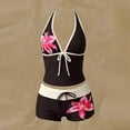 thumbnail image 2 of Y2k Vintage 2 Pieces Bikini Set Coquette Halter Tankini Top with Shorts Whimsy Polka Dot Beach Swimsuit Vacation Outfit, 2 of 4