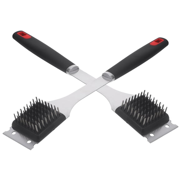 unbranded 2Ud Grill Brush Negro Para Limpieza Fácil De Parrillas Y Accesorios De Barbacoa Portátil