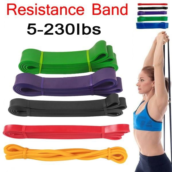 6.4CM RESISTANCE EXERCISE HEAVY DUTY BANDS TUBE HOME GYM FITNESS NATURAL LATEX 