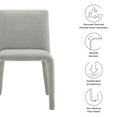thumbnail image 4 of Side Dining Chair, Gray, Fabric, Bar Pub Cafe Bistro Dining Kitchen Hospitality Restaurant, Modern Contemporary, HB37840, 4 of 10