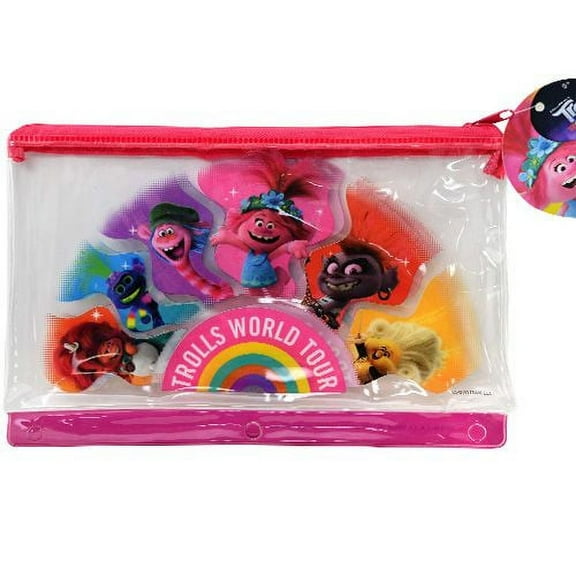 Trolls 2 Large PVC Pencil Pouch- 2 PCS