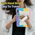 thumbnail image 5 of 3in1 Rotating Stand Case for Samsung Galaxy Tab S9+ 12.4 inch SM-X810 with Hand/Shoulder Strap, Shockproof Rugged, Pink, 5 of 7
