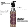 thumbnail image 3 of Yayeee 20oz Insulated Water Bottle Double Wall Stainless Steel with Flip Straw Lid, Gold Abstract Pattern, 3 of 7