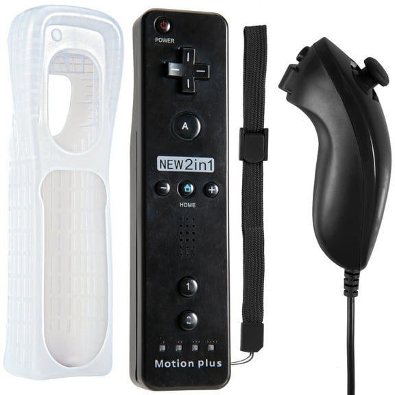LUXMO Wii Remote Controller Motion Plus and Nunchuck for Wii/Wii U Console Video Games