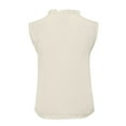 thumbnail image 6 of Bovemsi Silk Camisole Tops for Women A Versatile Sleeveless Shirt With Collar Slimming Look. Pair It Base Layer Inside Suit White Camisole, 6 of 9