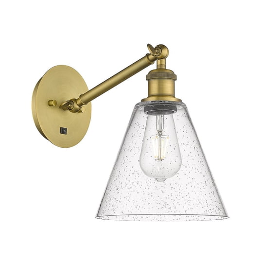 317-1W-BB-GBC-84-LED-Innovations Lighting-Athens - 1 Light Wall Sconce In Industrial Style-12.38 Inches Tall and 8 Inches Wide Brushed Brass Seedy