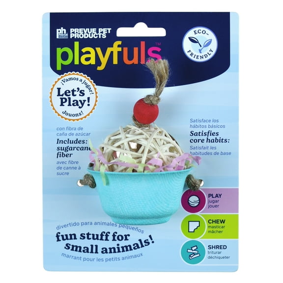 Prevue Pet Products Sugarcane Cupcake Small Animal Chew Toy