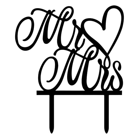 ACDANC Acrylic Mr and Mrs Sign Bride and Groom Cake Topper Gold for Wedding Decorations