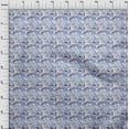 thumbnail image 4 of oneOone Cotton Poplin Twill Light Blue Fabric Florals Dress Material Fabric Print Fabric By The Yard 56 Inch Wide, 4 of 5