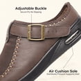 thumbnail image 3 of Mens Wide Clogs Diabetic Mules - Adjustable Buckle Strap Potato Shoes, Zero Drop Slip-On Clogs for Swollen Edema Feet, Wide Width Indoor & Outdoor Walking Shoes, 3 of 7