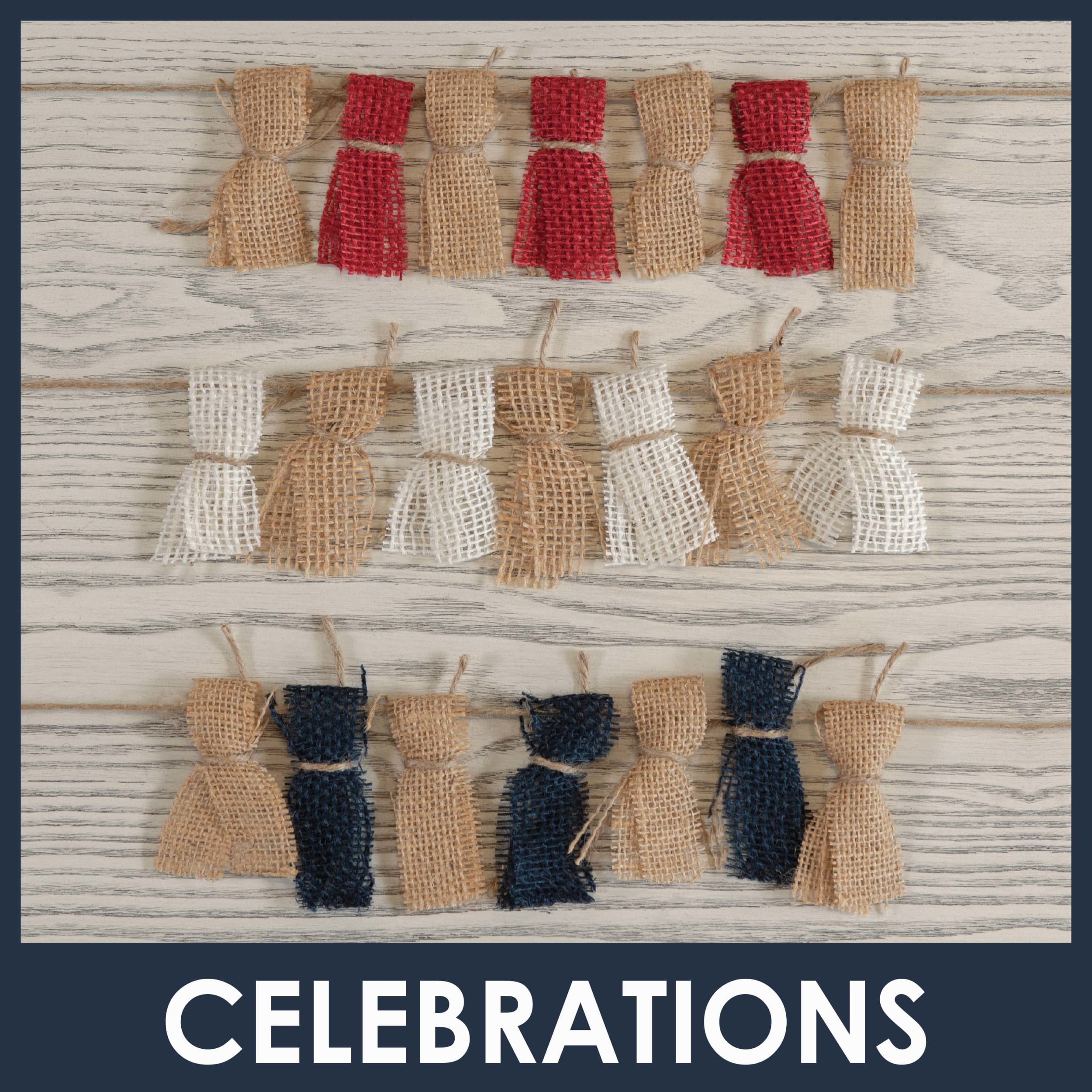 (2 pack) Allen Company Precut Natural Jute Burlap, Finished Edges, 46"W x 1-Yard, Navy Blue