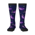 thumbnail image 2 of Lsque Eggplant Printed Crew Socks Men's Women's LightWeight Thin Casual Calf Socks ,Knee High Socks,Cotton Socks, 2 of 9