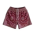 thumbnail image 2 of Athletic Shorts for Men Women 2026 Summer Casual Elastic Waist Breathable Boho Printed Beach Shorts with Pockets, 2 of 3