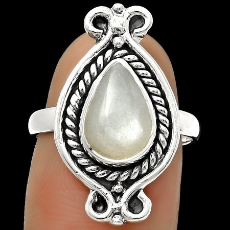 Natural Srilankan Moonstone 925 Sterling Silver Ring s.7.5 Jewelry R-1108 SDR170763