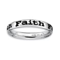 thumbnail image 1 of Sterling Silver Stackable Expressions Polished Enameled Faith Ring Size 6, 1 of 3