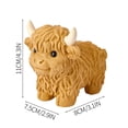 thumbnail image 3 of Highland Cow Outdoor Garden Statues,4.3×2.9×3.1in Resin Simulation Cattle Figurines Sculptures Garden Yard Decorations Lawn Ornaments Outside Patio Art Yard Decorations for Garden Decor Gift, 3 of 7