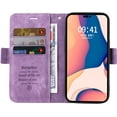 thumbnail image 2 of iPhone 14 Pro Wallet Case,PU Leather Folio Kickstand Card Slots Cover for iPhone 14 Pro,Book Folding Flip Case with Detachable Wrist Strap,Protective Cover for iPhone 14 Pro,Purple, 2 of 14