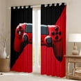 thumbnail image 2 of Castle Fairy Black Red Gamer Black Out Curtains,Gamepads Curtains Pack of 2 (42x63 Each), 2 of 6