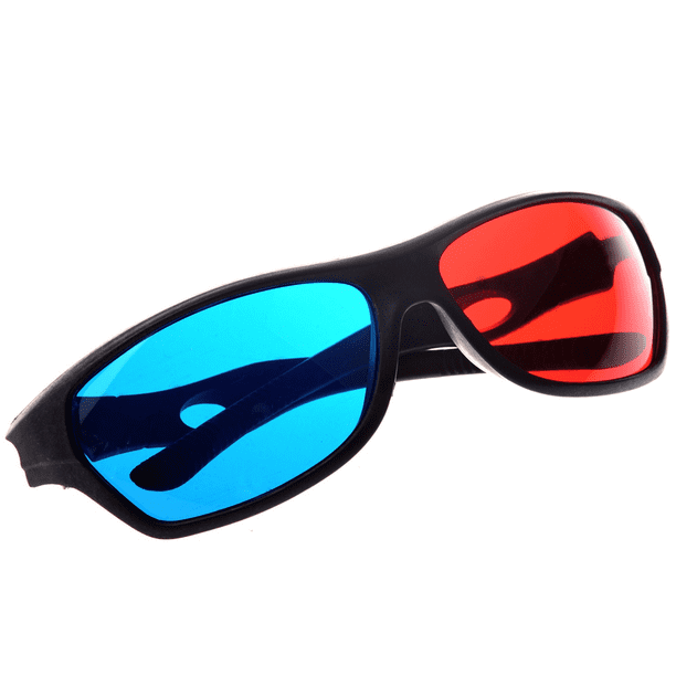 Lunettes 3D Anaglyphe Rouge/Cyan - Pour Films Et Jeux 3D - Neuf