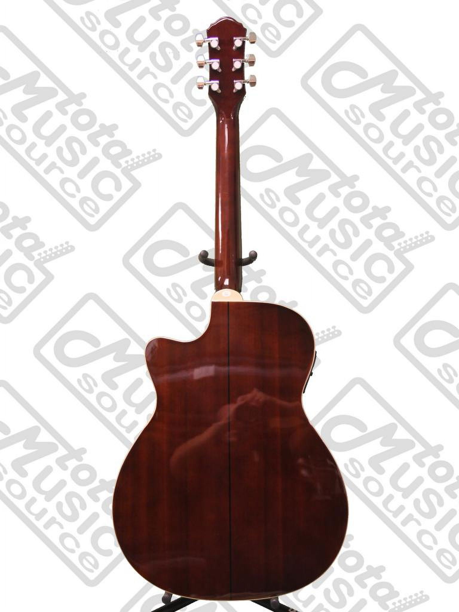Oscar Schmidt OACEFN Guitar - Acoustic Electric Auditorium Size - Flame Natural