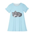 thumbnail image 3 of RXIRUCGD 2025 Vêtements d'Été pour Enfants 3-12 Ans Mode Imprimée Pyjama Rêveur Mi-Mollet Chemise de Nuit, 3 of 3