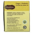 thumbnail image 2 of Celestial Seasonings, Herbal Tea, Ginger + Probiotics, Caffeine Free, 20 Tea Bags, 1.1 oz Pack of 2, 2 of 2