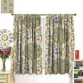 thumbnail image 3 of William Morris Bedroom Window Curtains,Vintage Birds Owl Flowers Middle Ages Style Rod Pocket Windows Drapes for Bathroom Living Room Kitchen Home Decor,Set of 2 Panel W52xL84in, 3 of 6