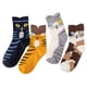 thumbnail image 1 of Calcetines térmicos, divertidos y cómodos, tallas 3 a 7 del Reino Unido, 4 pares, de algodón, para mujer, 1 of 5