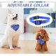 thumbnail image 5 of Collar para perros, pañuelo triangular ajustable para mascotas, collar con estampado floral, accesorios de disfraz para perros pequeños y medianos (rosa + azul), 5 of 5