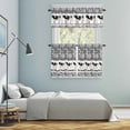 thumbnail image 5 of Black Plaid Farmhouse Kitchen Curtains Sets for Windows 36 Inch Length, Watercolor Cute Country Cow Checkered Rod Pocket Window Treatments Tier Curtains and Valances Set for Bedroom/Bathroom, 5 of 8