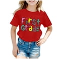 thumbnail image 3 of LILIYA Back To School Outfits for Girls Boys Kindergarten Pre K First Grade Trendy Casual Short Sleeve T-Shirt Party Gift Summer Clothes, 3 of 5