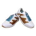 thumbnail image 2 of Women's Cuce  Orange Miami Dolphins Glitter Sneakers, 2 of 3